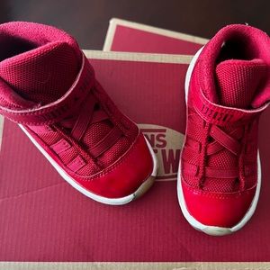 Retro Jordan shoes. Size 8c. Red.